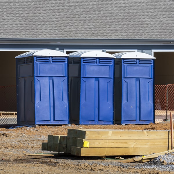 is there a specific order in which to place multiple portable toilets in Harrisville